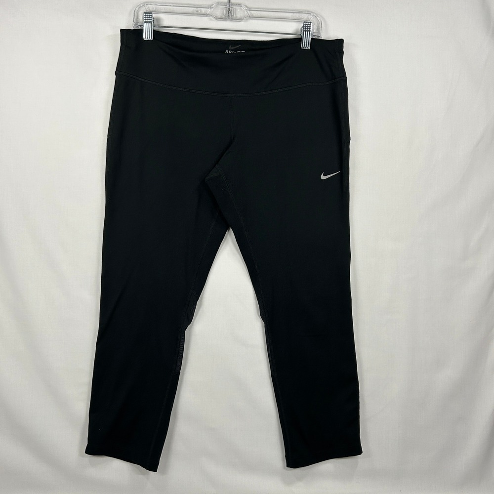 Nike Dri-Fit Black Athletic Capri Leggings Size XL